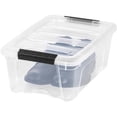 thumbnail image 1 of IRIS 12.95 Qt. Plastic Storage Bin with Lid, Stackable Storage Containers, Tote, 1 of 7