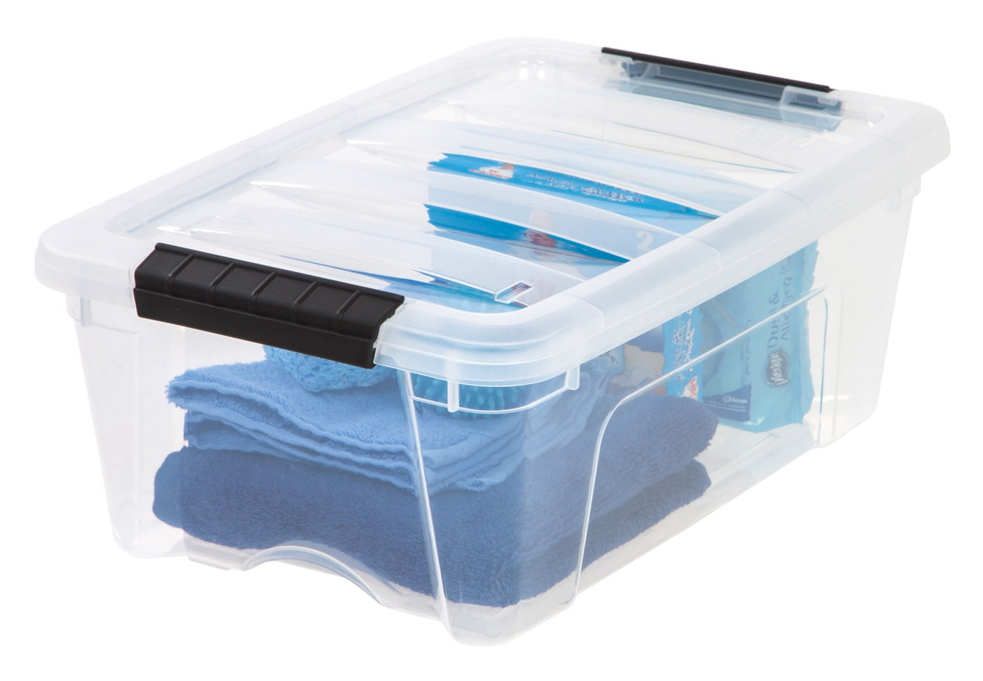 ClearView 16.5" Stackable Storage Box with Secure Latching Buckles