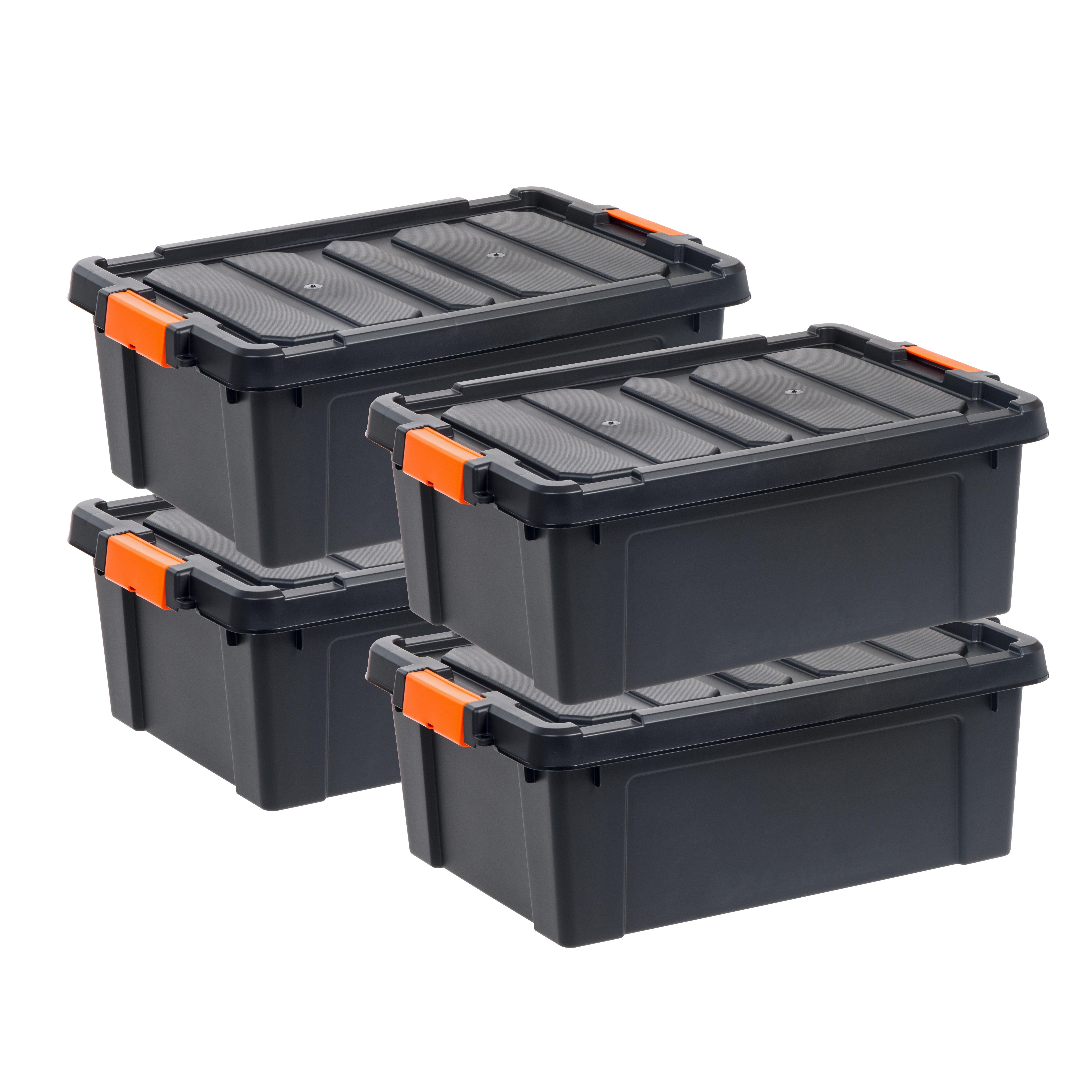 IRIS USA 12 Gal. Waterproof Large Storage Bins with Lids