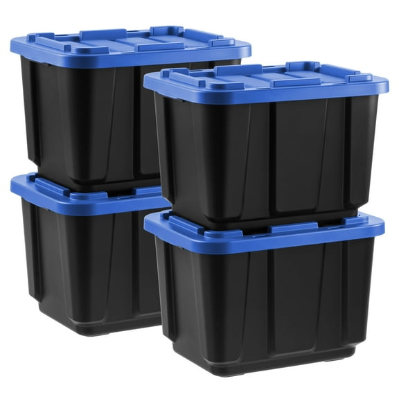 IRIS 12 Gal. Plastic Storage Bins with Lids, Latching Totes, Heavy Duty Containers 4Pk