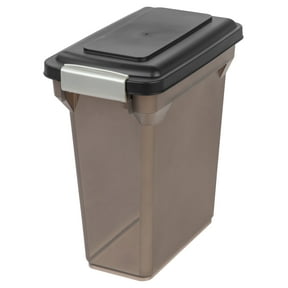 IRIS USA 13 Lbs / 15 Qt WeatherPro Airtight Pet Food Storage Container, For Dog Cat Bird and Other Pet Food Storage Bin, Pet Supplies, Keep Fresh, Easy Access, BPA Free, Smoke