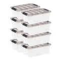 thumbnail image 1 of IRIS 13 Qt. Plastic Storage Bins with Lids, Stackable Storage Containers, Totes, 8 Pack, 1 of 13