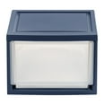 thumbnail image 1 of IRIS USA, 14.5QT Plastic Storage Modular Stacking Drawer - Navy Blue, 1 of 8