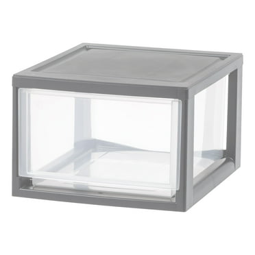 IRIS 14 Qt Medium Plastic Drawers, Under Bed Storage Bins, Stackable, Modular