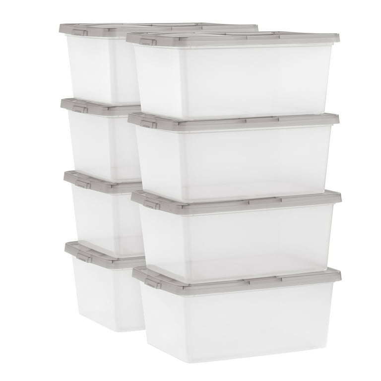 Citylife 17 QT Plastic Storage Bins with 6 Detachable Inserts Clear Storage  Box with Lids Multipurpose Stackable Storage Containers for Organizing  Tool, Craft, Lego, Crayon 