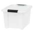 IRIS USA 20 Qt. Plastic Storage Bins with Lids, Pearl, Latching