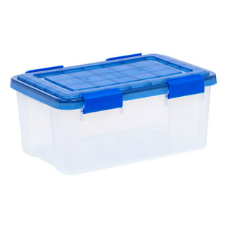 IRIS USA 6 Quart Snap Top Plastic Storage Box, 10 Pack 