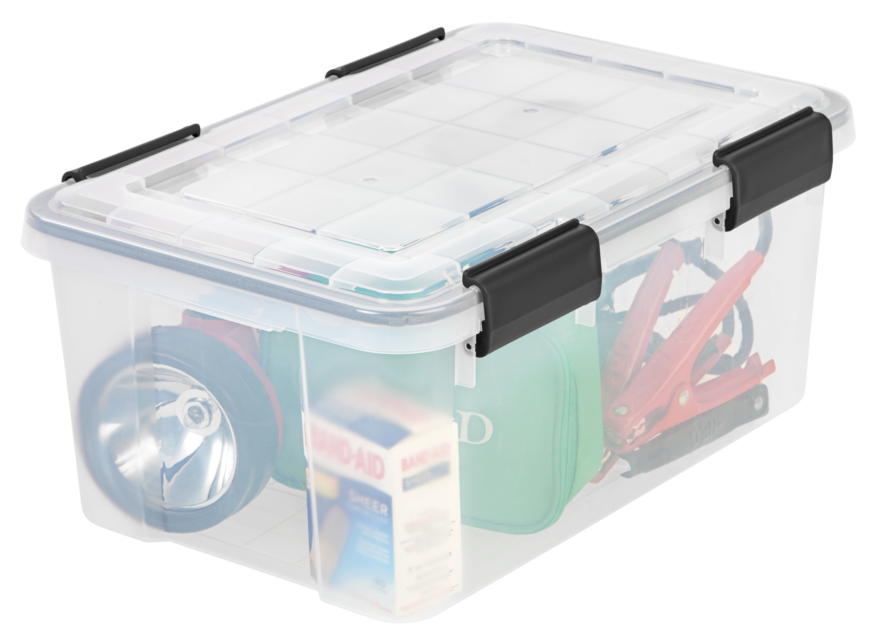 Arcticscorpion 3-Pack Waterproof Plastic Storage Box, 90Qt/85L Stackable Latch Box Durable