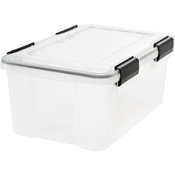 IRIS 19qt WEATHERPRO Airtight Plastic Storage Bin with Lid and Seal and Secure Latching Buckles