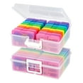 thumbnail image 1 of IRIS USA 2 Pack Extra Large 4" x 6" Photo Keeper with 16 cases, Rainbow/Clear, 1 of 8