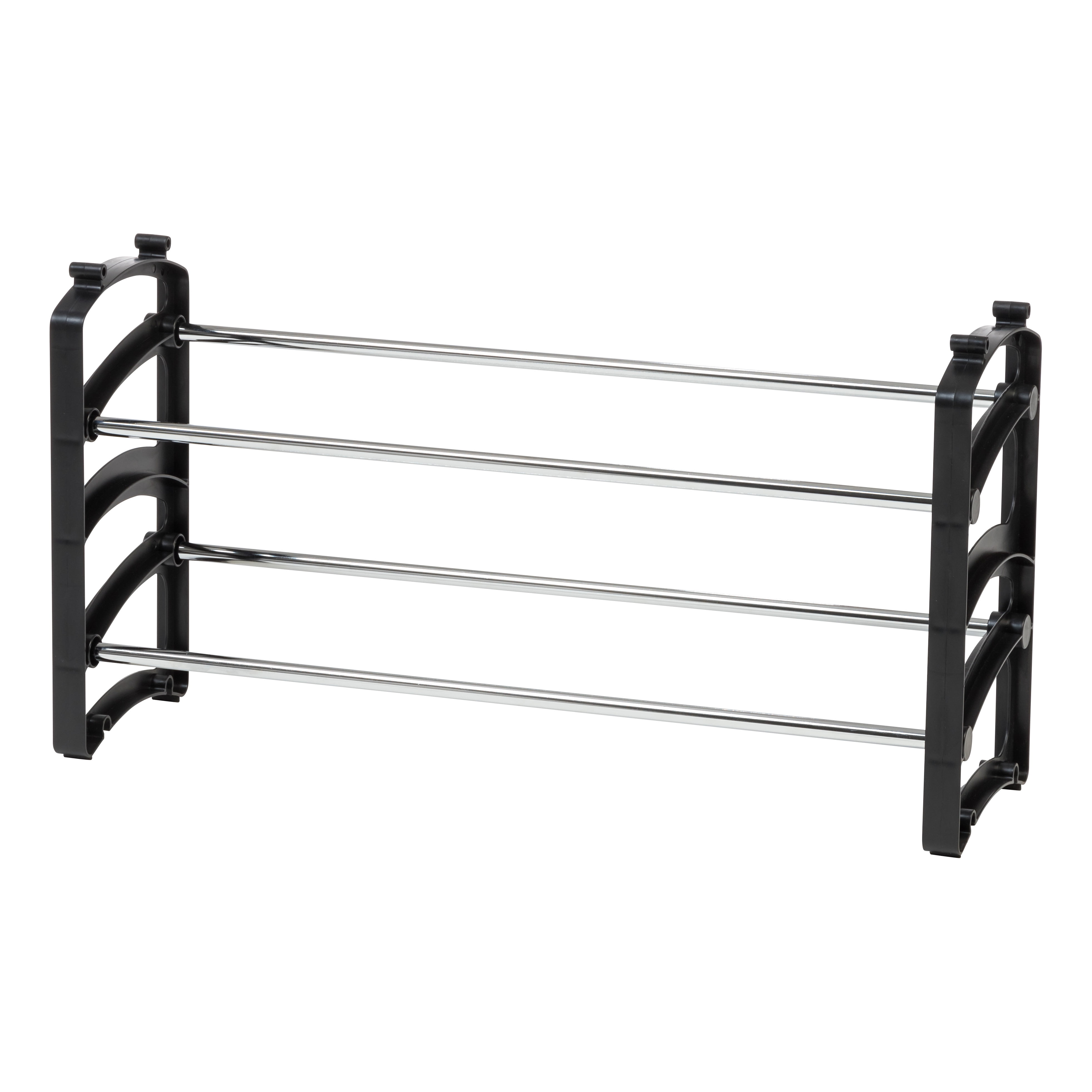 Heated shoe shop rack