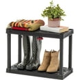 thumbnail image 1 of IRIS 2-Tier Shelving Unit, 17'' Fixed Height, Medium Storage Organizer for Home, Shoe Rack Entryway, Garage, Closet, 1 of 8