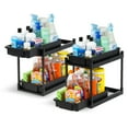 thumbnail image 1 of IRIS USA 2-Tier Under Sink Organizer, 2 Pack, Storage with Sliding Drawers - Versatile solution for Office, Kitchen or Bathroom - Black, 1 of 9