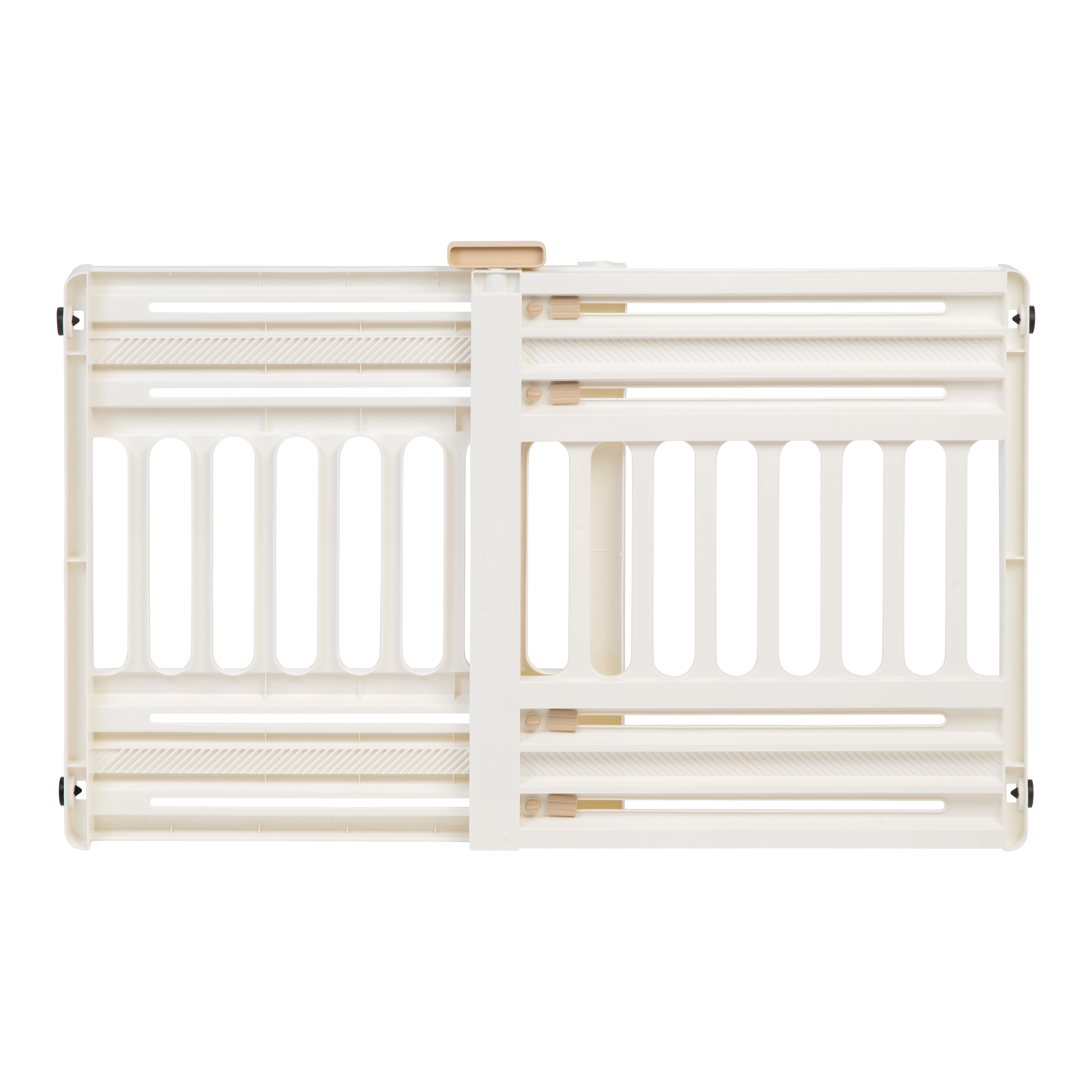 IRIS 24"-39" Portable Expandable Pet Gate, Adjustable Pet Barrier for Puppy Small Dog Fits Most Doorways Easy