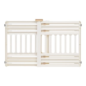 IRIS 24"-39" Portable Expandable Pet Gate, Adjustable Pet Barrier for Puppy Small Dog Fits Most Doorways Easy