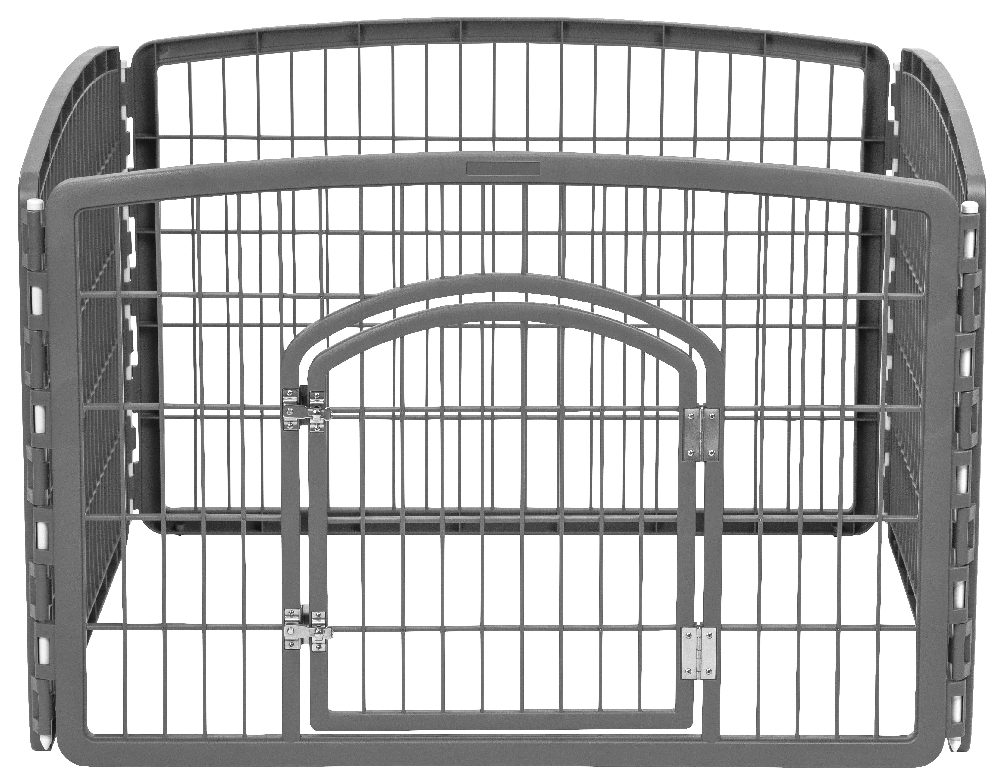IRIS 24" Exercise 4-Panel Pet Playpen with Door, Dog Playpen, Puppy Playpen, Small and Medium Dogs, Keep Pets Secure