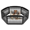 "IRIS USA Versatile Dog Playpen, 6Panel 24"" Doggy Yard, Foldable