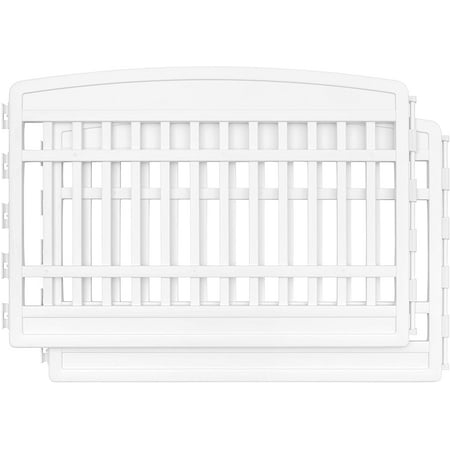 IRIS 24'' Pet Playpen 2 Panel Add-On, Dog Playpen, Puppy Small Medium Dogs, Heavy-Duty Molded Plastic, Rust-Free