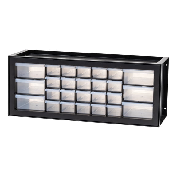 IRIS 26 Drawers Small Parts and Hardware Organizer Cabinet, Black