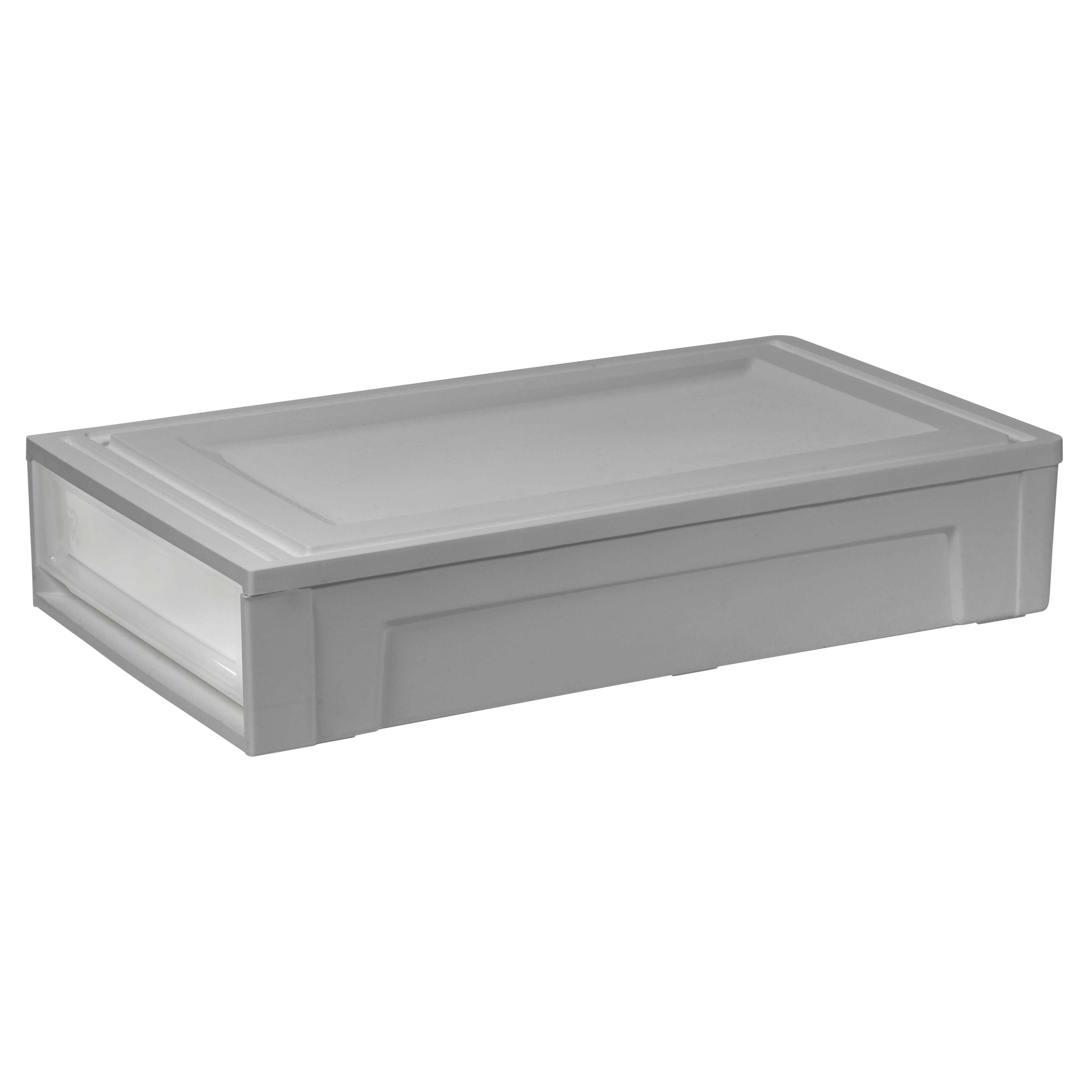 Gray Extra-Long Plastic Underbed Storage Container