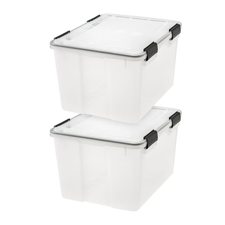 IRIS USA 6 Pack 19qt Clear View Plastic Storage Bin with Lid and Secure  Latching Buckles