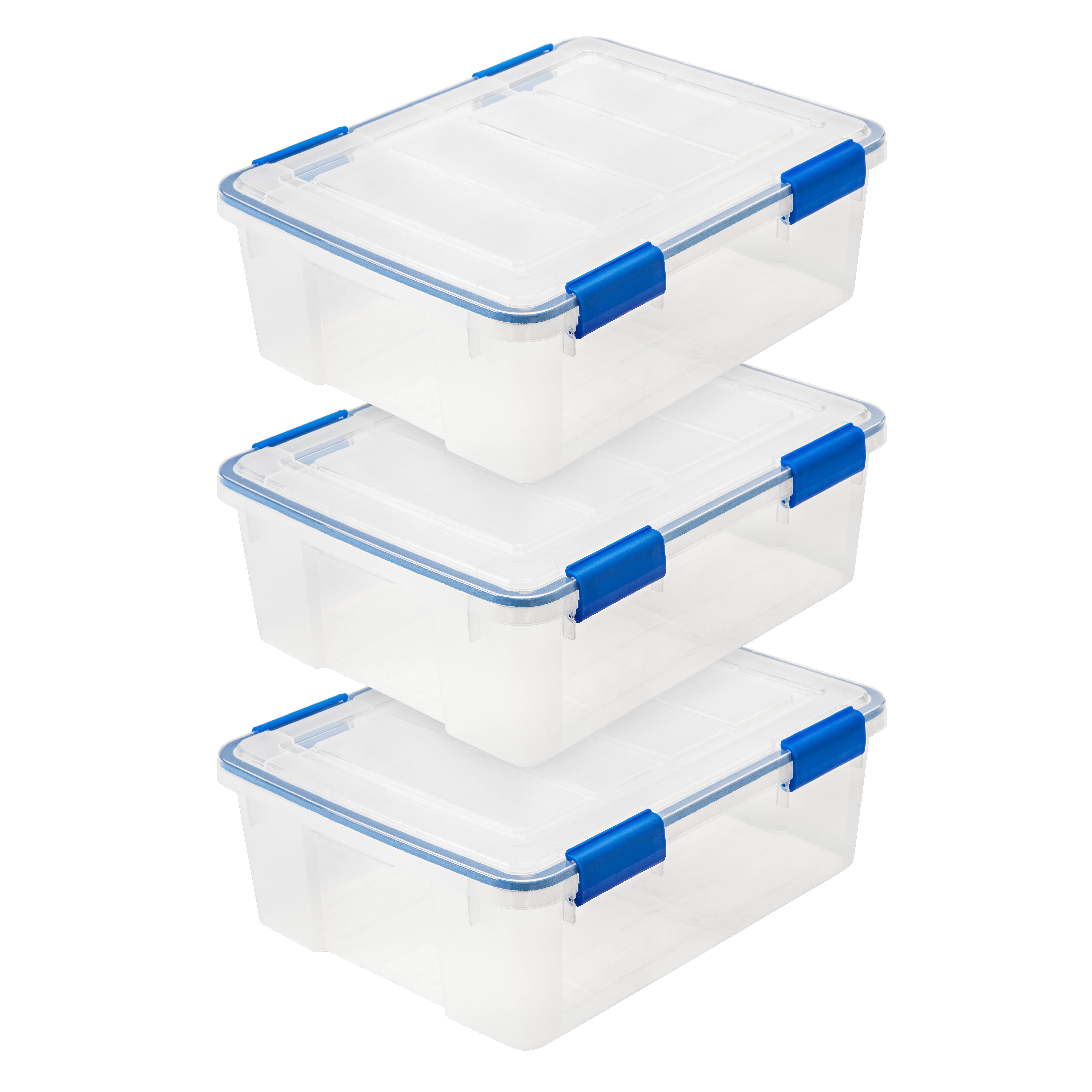 IRIS USA 72 Quart Stackable Plastic Storage Bins with Lids and Latching  Buckles, 4 Pack - Clear, Containers with Lids and Latches