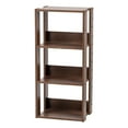 thumbnail image 1 of IRIS USA 3 Shelf Open Wood Shelving Rack Unit, Brown, 1 of 6