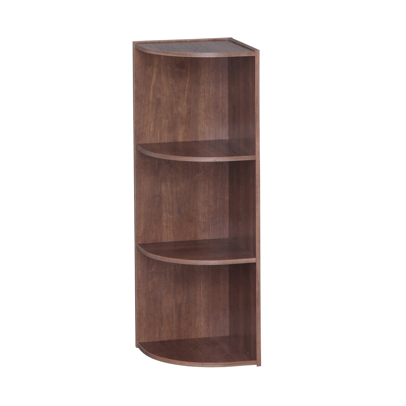 IRIS USA, 3-Tier Corner Curved Shelf Organizer, Brown