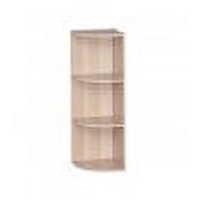 IRIS USA, 3Tier Corner Curved Shelf Organizer, Light Brown