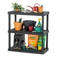 thumbnail image 1 of IRIS USA 3-Tier Shelving Unit, 38" Fixed Height, Large Storage Organizer for Home, Garage, Basement, Shed, and Laundry Room, 36"W x 18"D x 38"H, Made with Recycled Materials, Black, 1 of 6