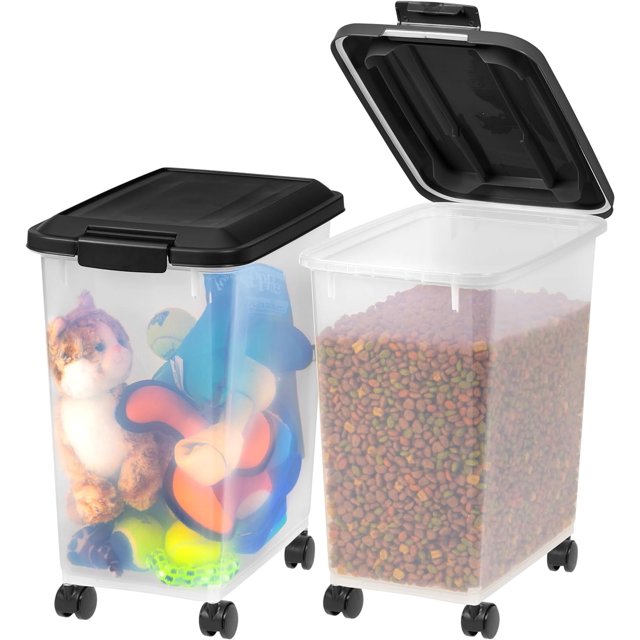 IRIS USA 30 Lbs Airtight Pet Food Storage with Sealed Plastic Container