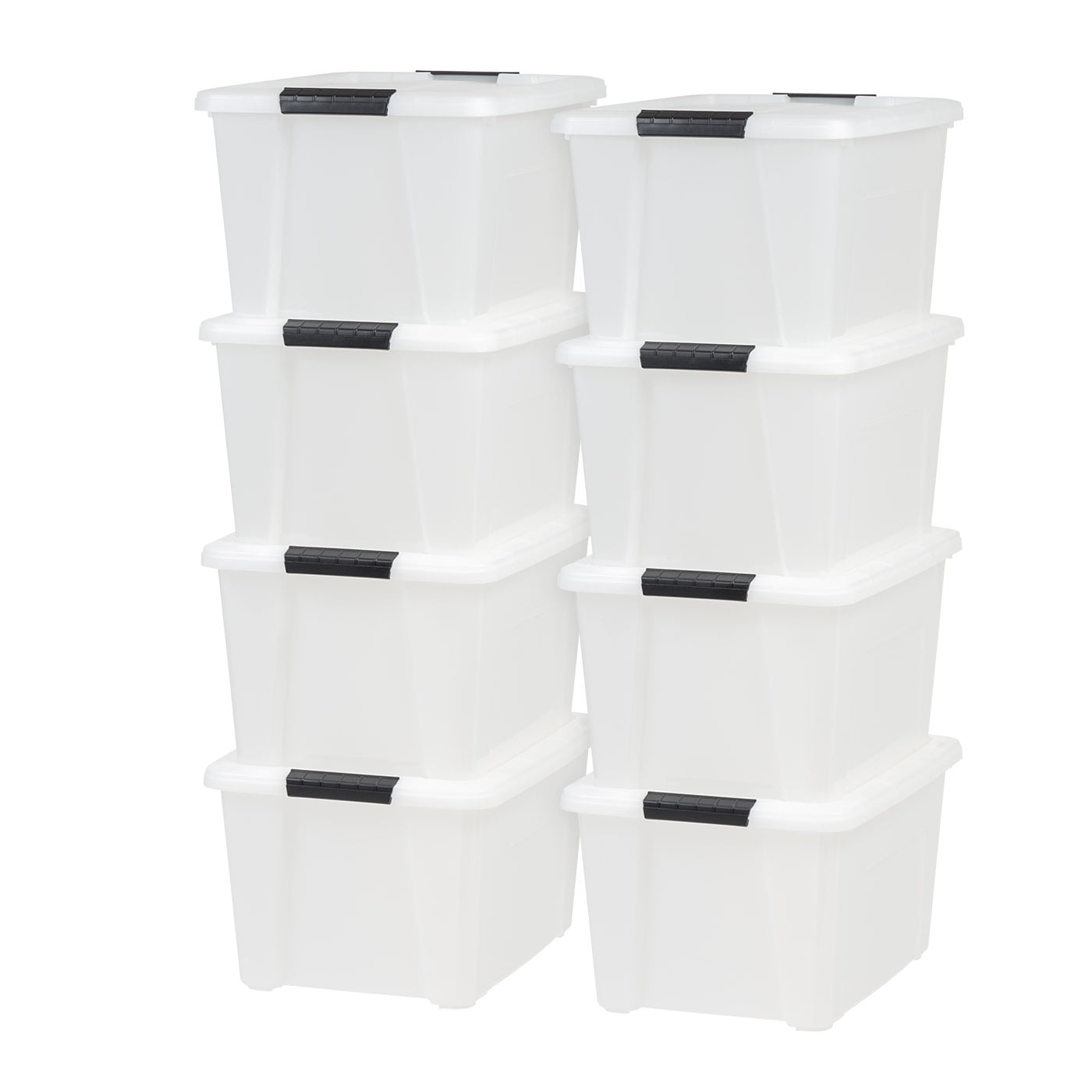 IRIS USA, Storage Bins, 33 Quart, Stackable with Lids and Buckles ...
