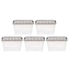 Sterilite 58 Qt. Clear Plastic Storage Box with White Lid