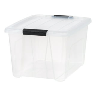 HART 68 Quart Latching Plastic Storage Bin Container, Clear