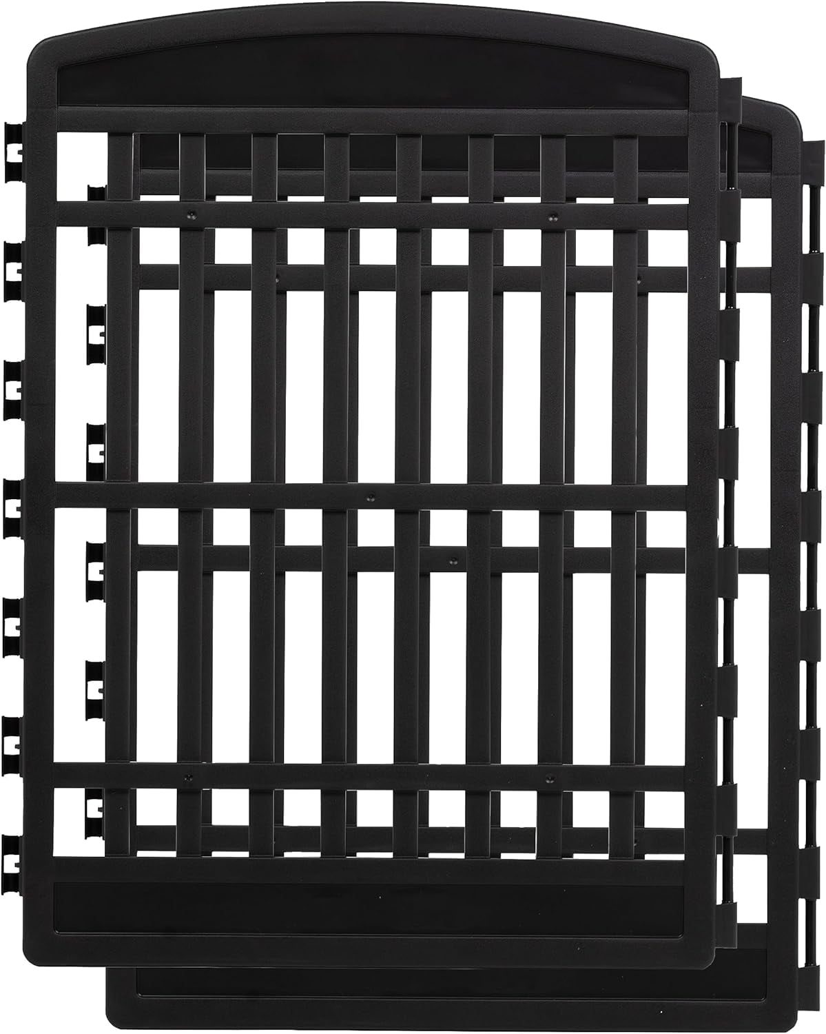 Black 34" High Plastic Pet Playpen Add-On Panels
