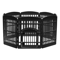 IRIS USA 34" Exercise 8-Panel Pet Playpen with Door, Dog Playpen, for Small, Medium, and Large Dogs, Keep Pets Secure, Easy Assemble, Fold It Down, Easy Storing, Customizable, Black