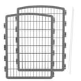 thumbnail image 1 of IRIS USA 34'' Pet Playpen 2 Panel Add-On with Connecting Rods, Dog Playpen, Small Medium Large Dogs, Heavy-Duty Molded Plastic, Rust-Free, Gray, 1 of 5