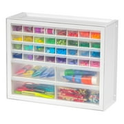 IRIS USA 36 Drawer Stackable Storage Cabinet for Hardware Parts Crafts and Toys, White