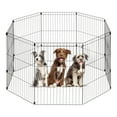 thumbnail image 1 of IRIS USA 36" Exercise 8 Panel Wire Metal Pet Playpen for Dog,Cat, 1 of 6