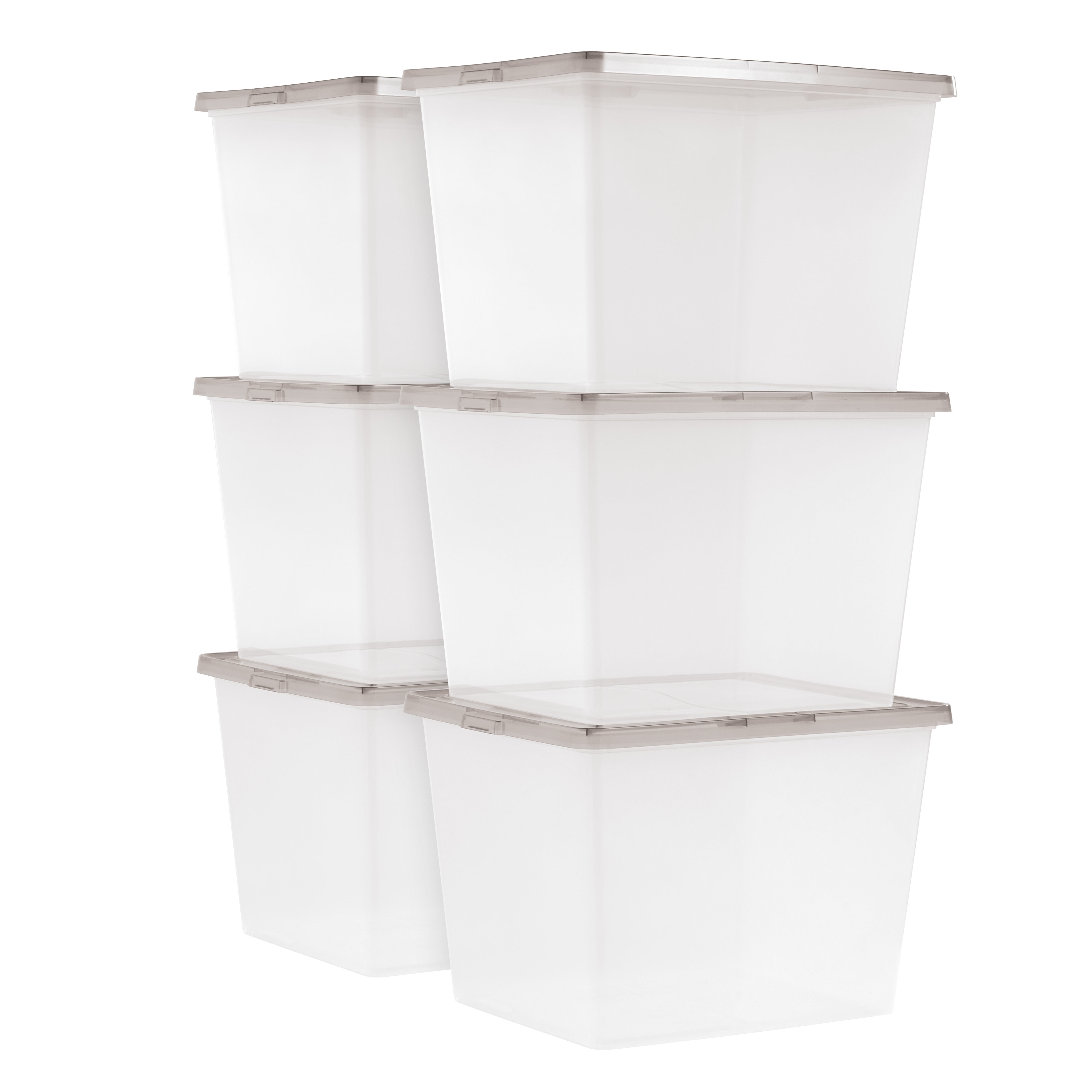 IRIS 10-Pack Snap top plastic storage box Small 1.6-Gallons (6.7-Quart)  Gray Tote with Standard Snap Lid in the Plastic Storage Containers  department at