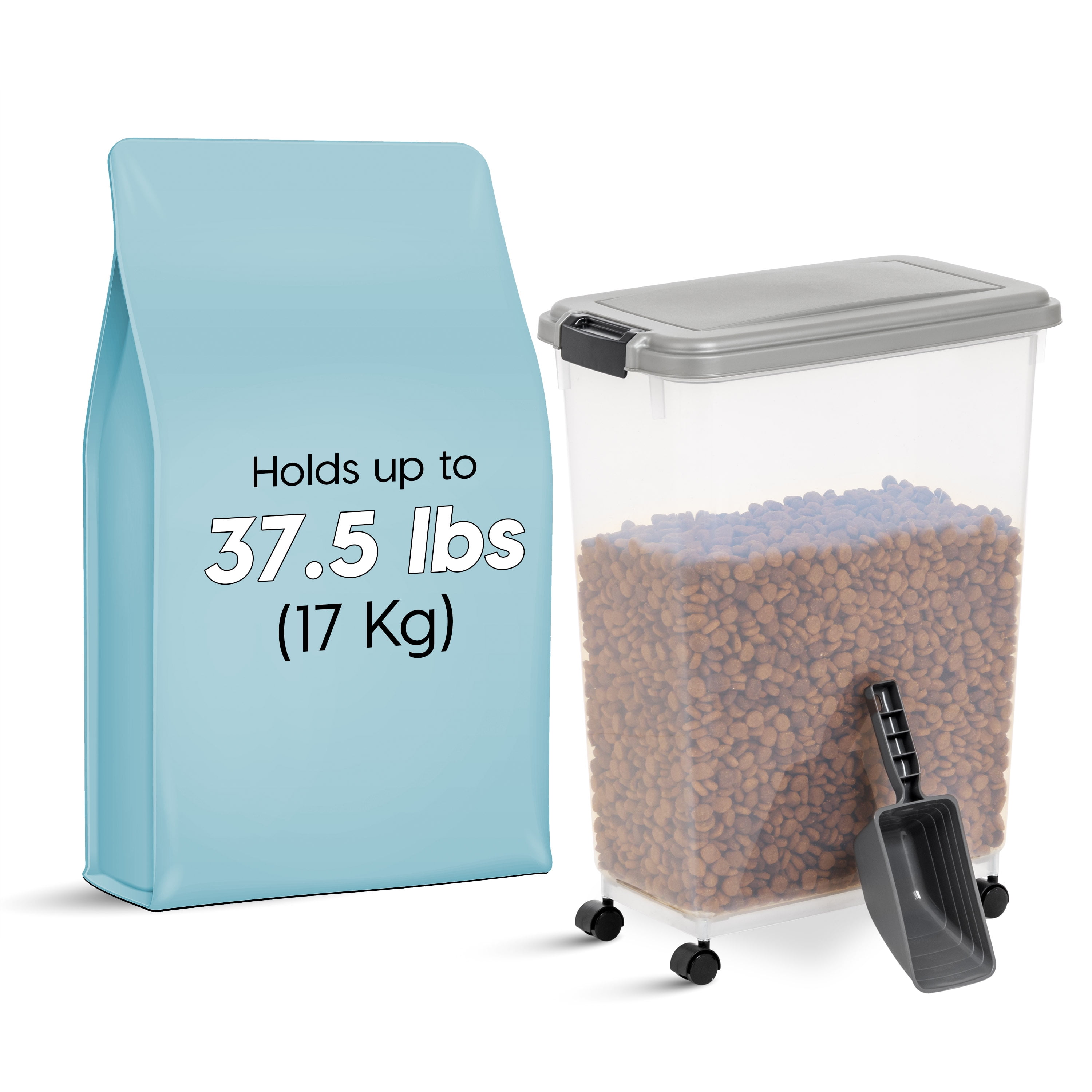 IRIS USA Airtight Pet Food Storage, Container with Scoop