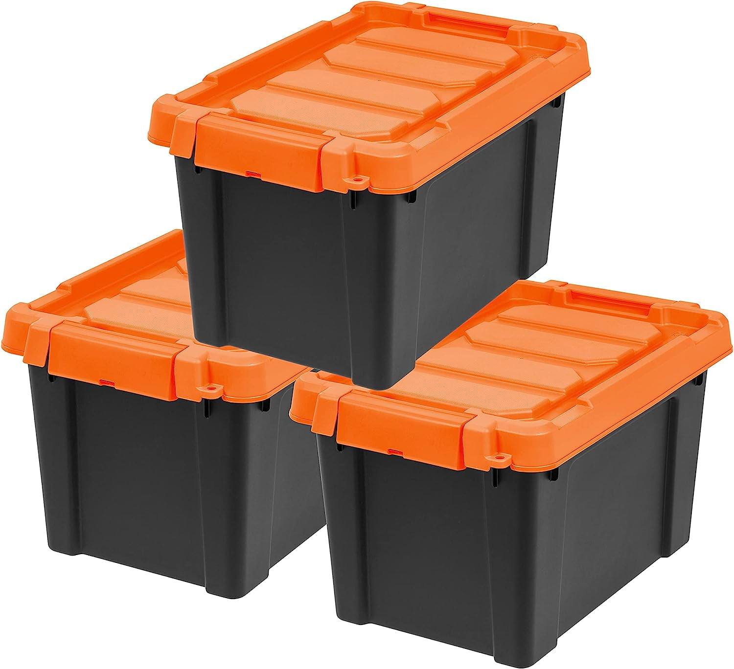 IRIS USA 20 Gallon Heavy-Duty Storage Plastic Bin Tote Container, Black,  Set of 4, 4 Units - King Soopers
