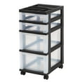 thumbnail image 1 of IRIS USA 4-Drawer Storage Cart with Organizer Top, Black, 1 of 5