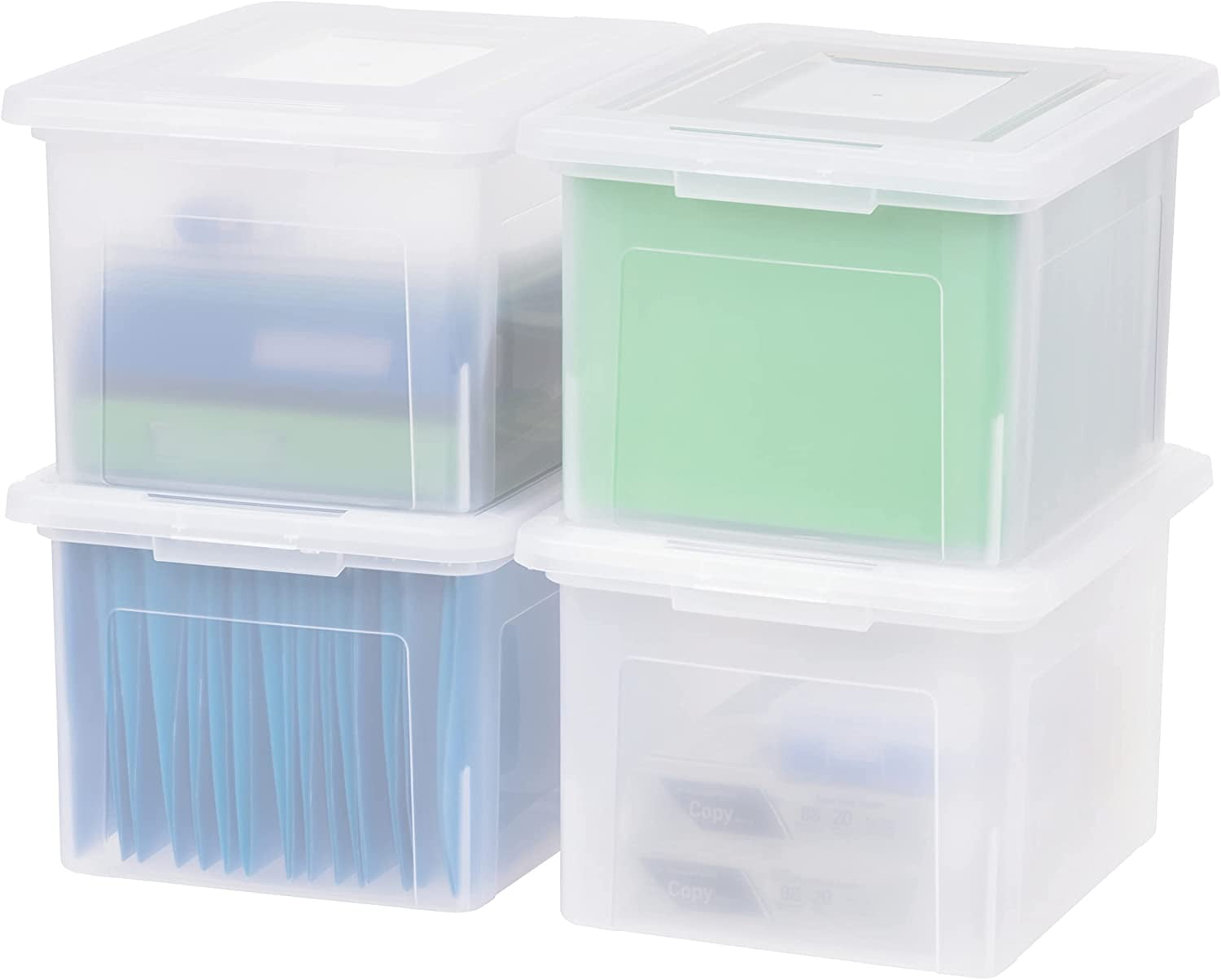 Four Foldup Trays Lockable Plastic Paint Storage Containers With