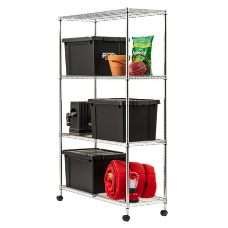 IRIS 4 Tier Heavy Duty Garage Steel Wire Storage Shelving