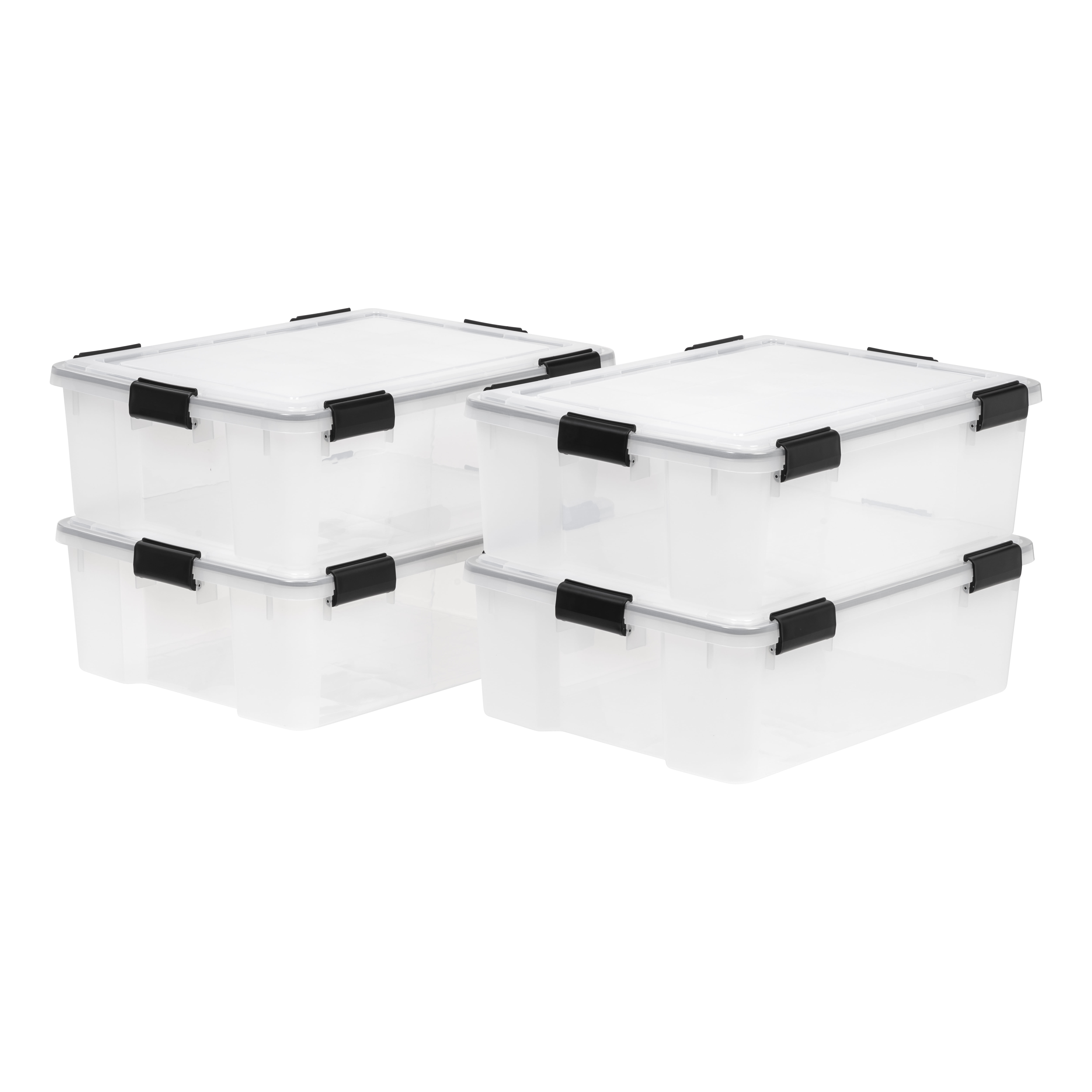 IRIS USA, Storage Bin, 41 Qt, Gasket Seal Lid 4 Pack - Walmart.com