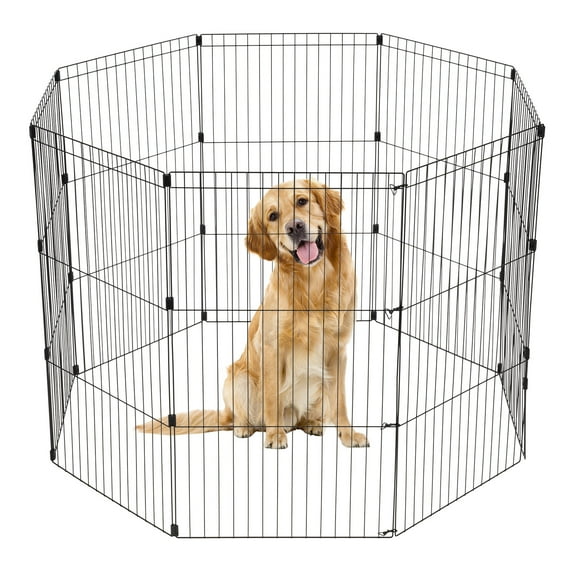 IRIS USA 42" Exercise 8 Panel Wire Metal Pet Playpen for Dog
