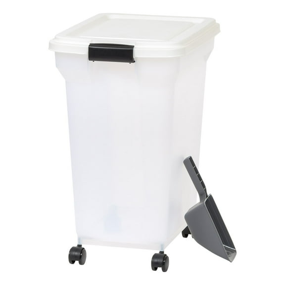 IRIS USA, 42 Lbs. Airtight Pet Food Container | Dog & Cat Food Storage Bin with Scoop
