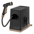 thumbnail image 1 of IRIS 49 ft. All-In-One Retractable Hose Reel with Garden Hose, Nozzle, and Hose Connector, 5 Spray Pattern Hose Nozzle, Portable Retractable Garden Hose Reel Storage Box for Outside Use, Black, 1 of 8