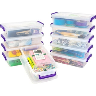 IRIS USA 19 Quart Stack & Pull Clear Plastic Storage Box, Gray, 5